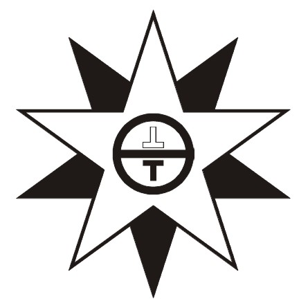 Upright and inverted taus in alchemical salt upon upright pentagram overlayed on inverted pentagram